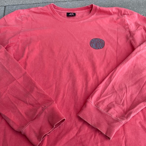 Dark pink stussy long sleeve - Picture 4 of 6